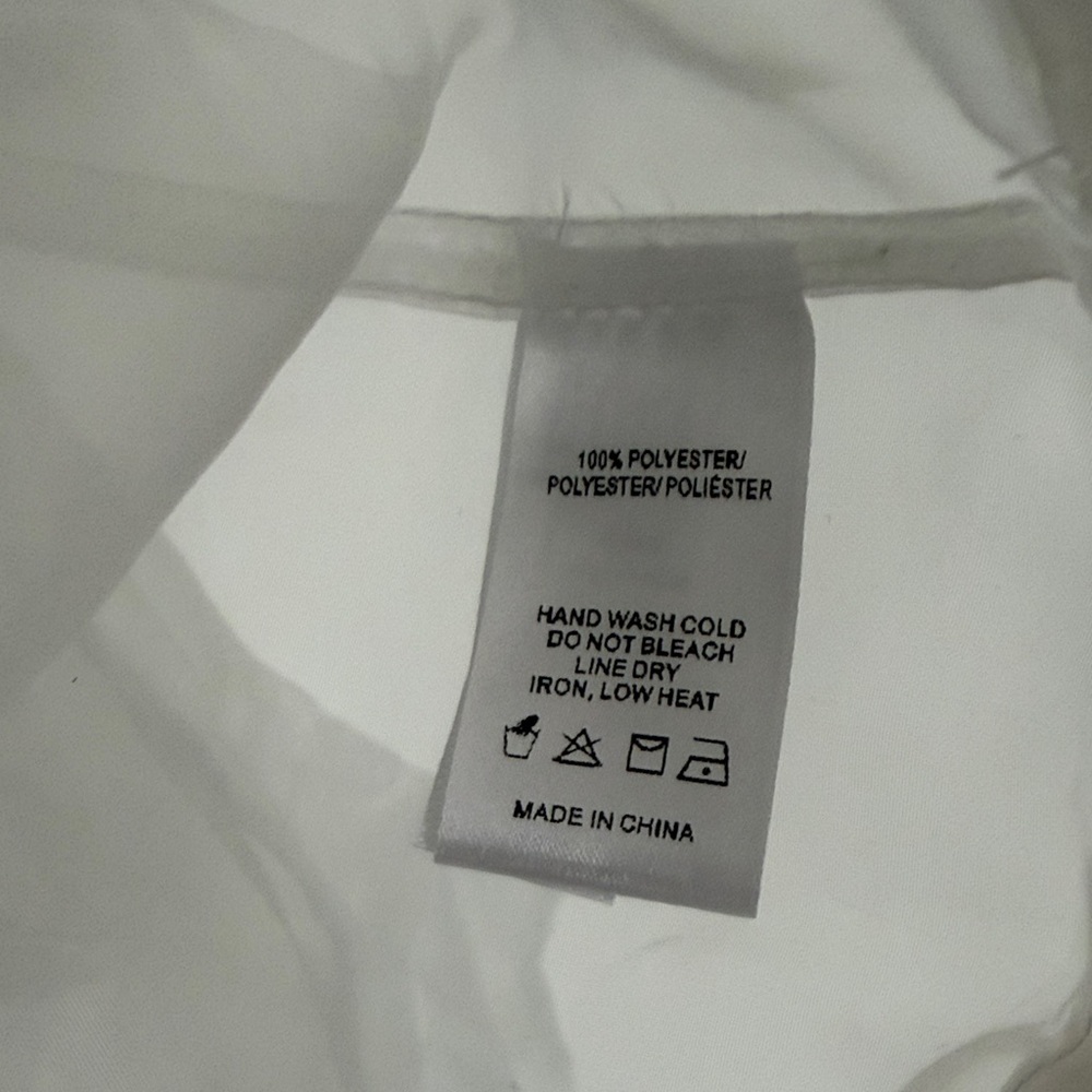 Anthropologie Sheer White Organza Pullover Hooded Top - Picture 10 of 10
